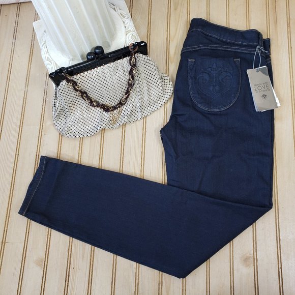 NWT Siwy Jeans Size 31 Hanna Slim Crop in Dark Rebel Rouser Wash Stretch RP $168 - Picture 1 of 14